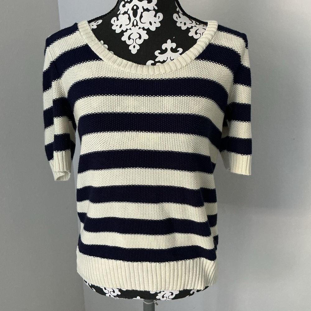 Pins & Needles Navy and Cream Knit Sweater